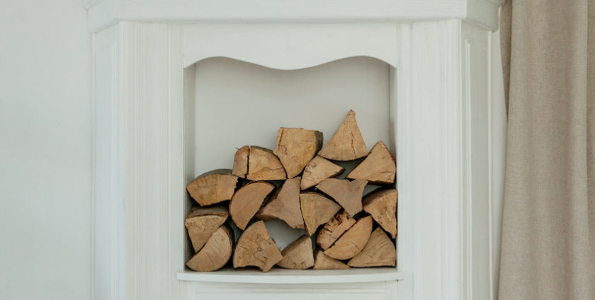 Chimenea decorada